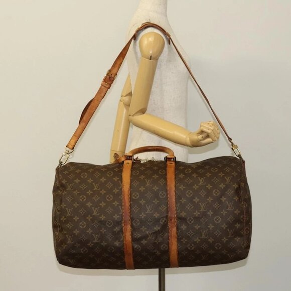 LOUIS VUITTON Monogram Keepall Bandouliere 55 Boston Bag M41414 LV Auth 125966 - Picture 3 of 16